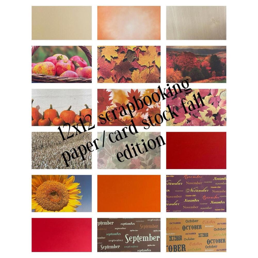 Scrapbooking Paper 12x12 Fall Style. Total Count Of Pages:18
